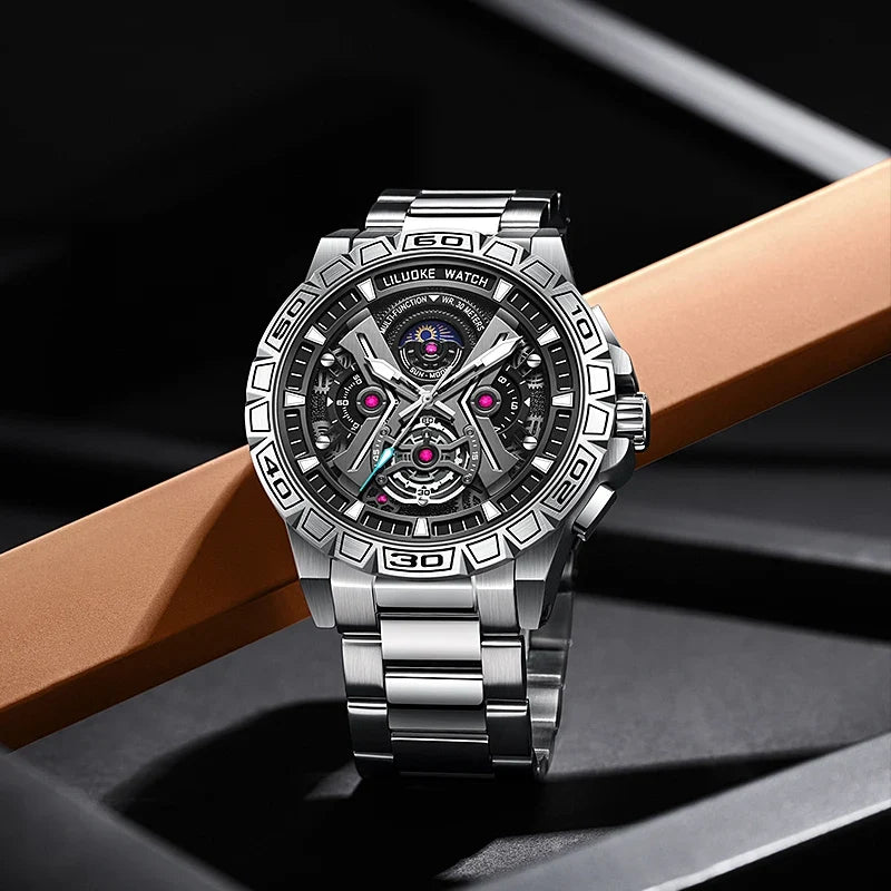 LILUOKE Luxury Top Brand Men Watches