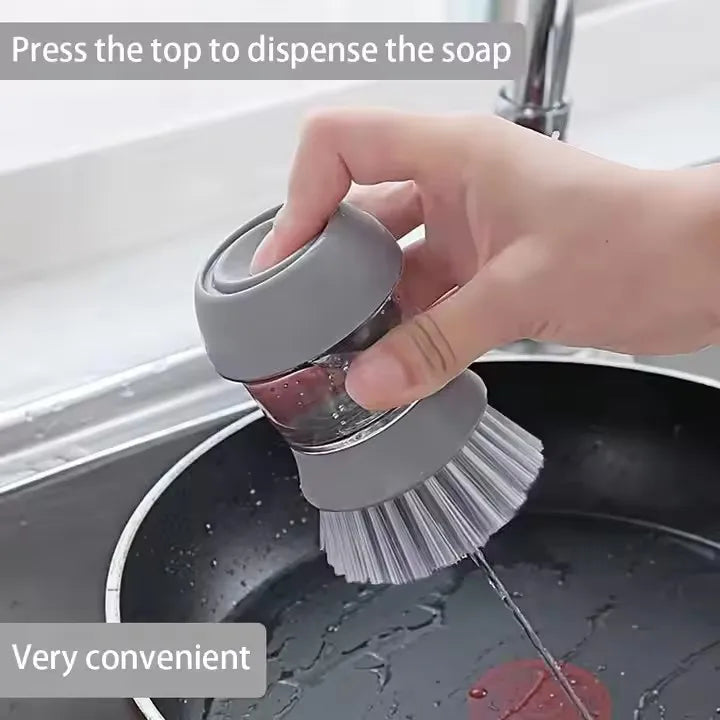 Kitchen Gadgets Dish Brush with Soap Dispenser Home Decor Products