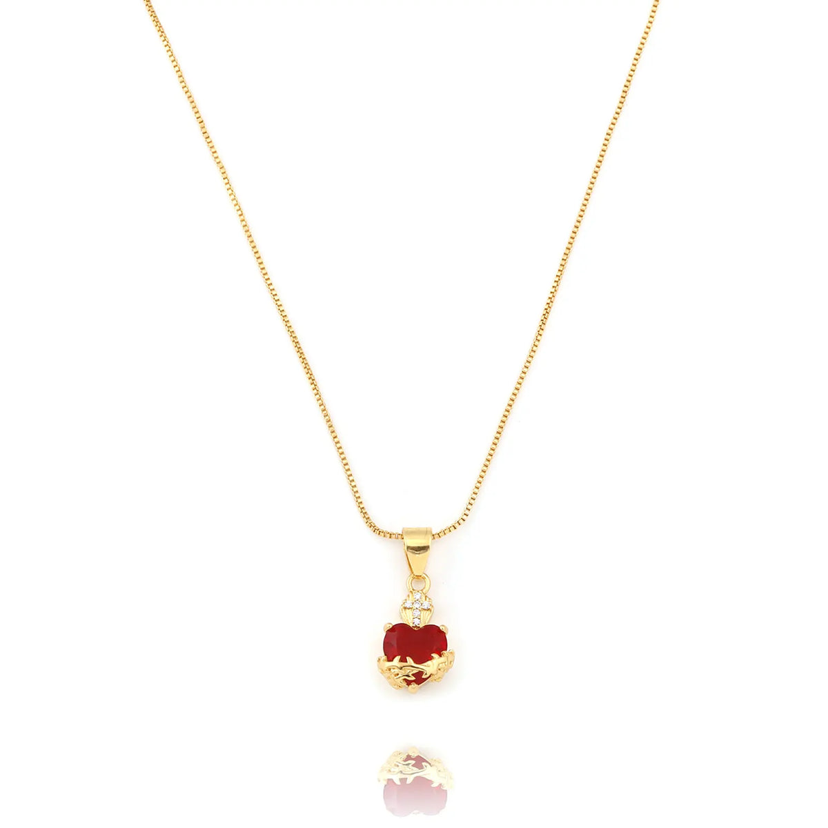 Elegant Zircon Heart Bow Necklace for Women