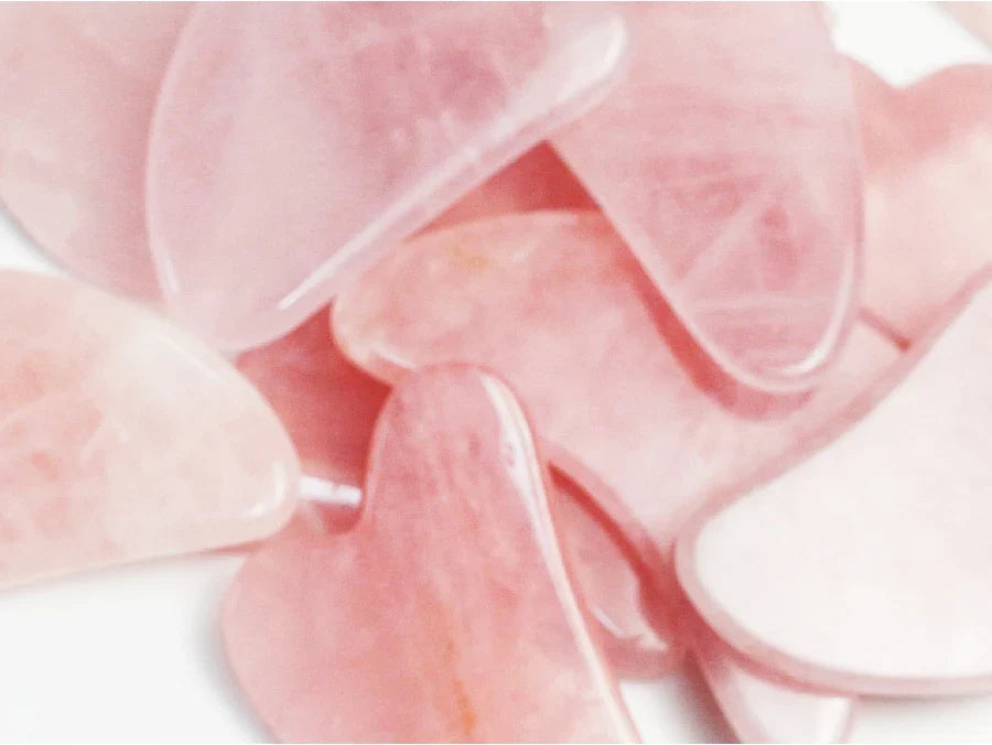 Wholesale White Rose Quartz Gua Sha Set