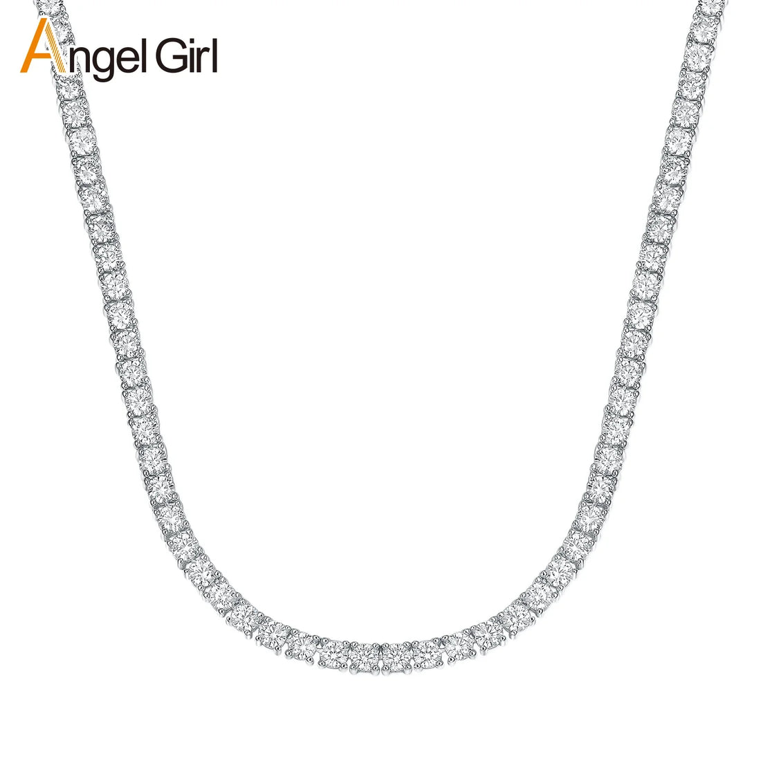 Tennis Link Cubic Zirconia Necklace Set