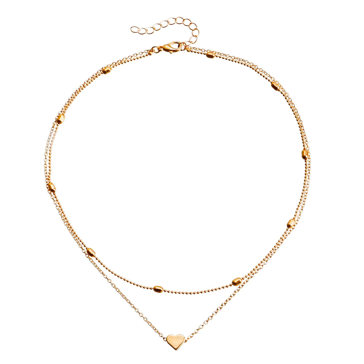 Minimalist Heart Layered Necklace for Women