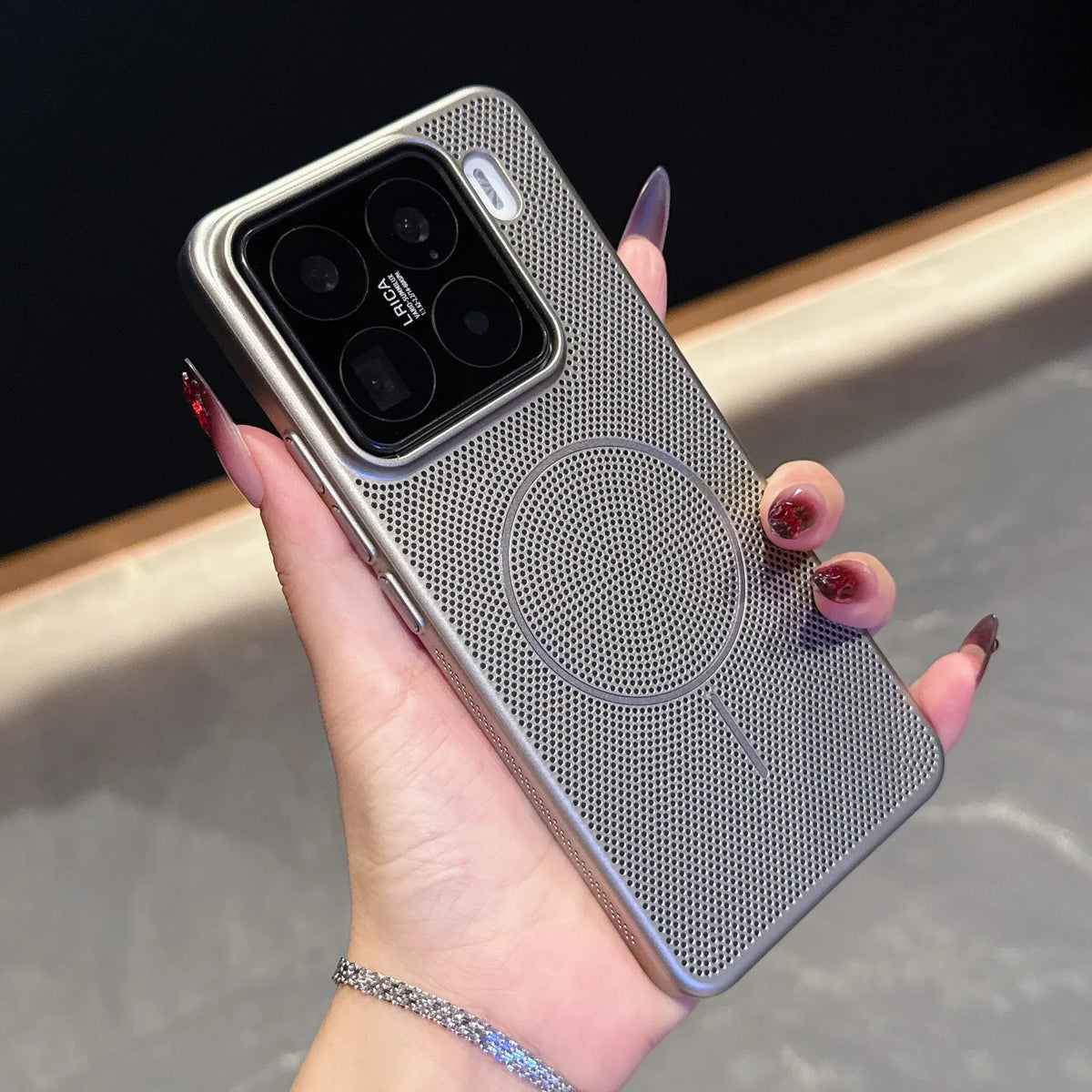 For Xiaomi Magnetic Phone Case Mesh Cooling Breathable