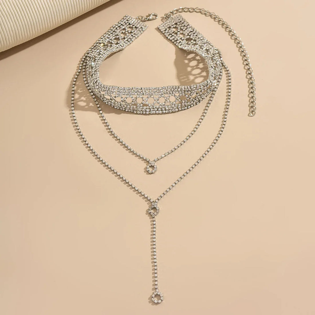 Women's Multi-Layered Sparkling Chain Necklace