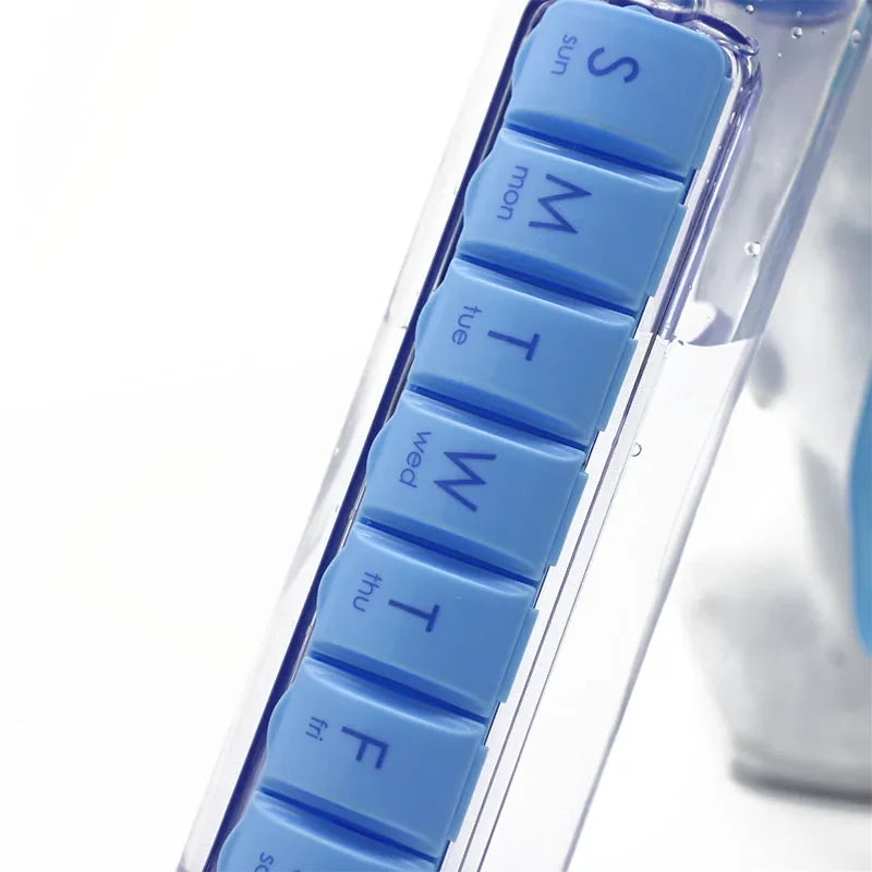 Weekly 7 Days 350ML Capsule Shape Pill Organizer Case Portable