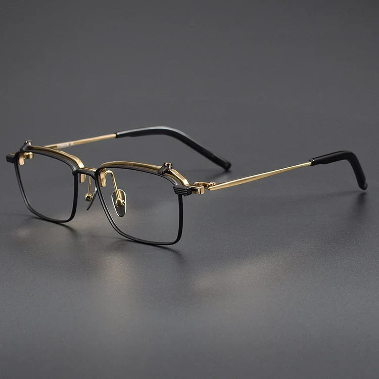 S401T Titanium Flip-Up Square Eyeglasses