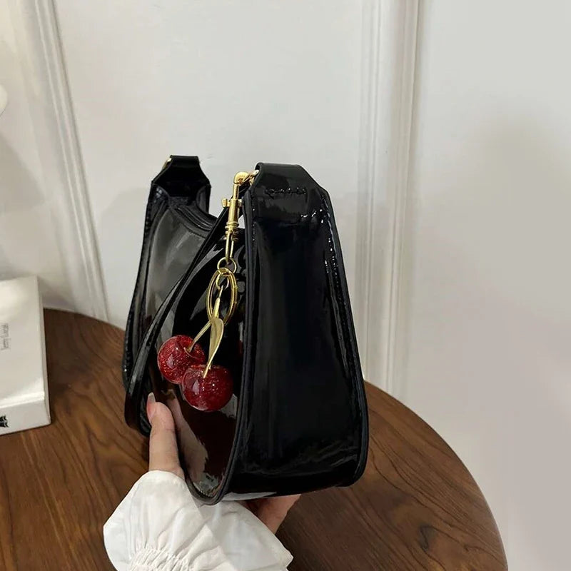 Women's PU Leather Handbag Single Strap Polyester Versatile Fashion