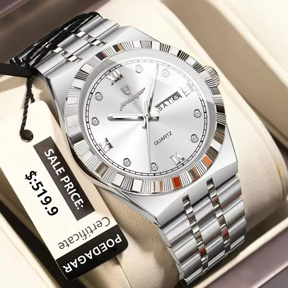POEDAGAR 872 Men's Luminous Quartz Watch