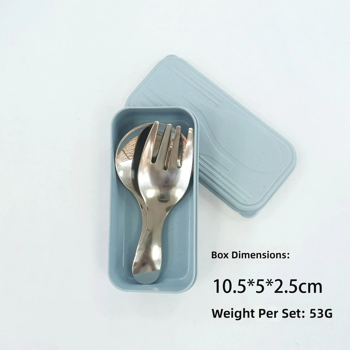 Portable Stainless Steel Spoon Fork Set with Travel Case