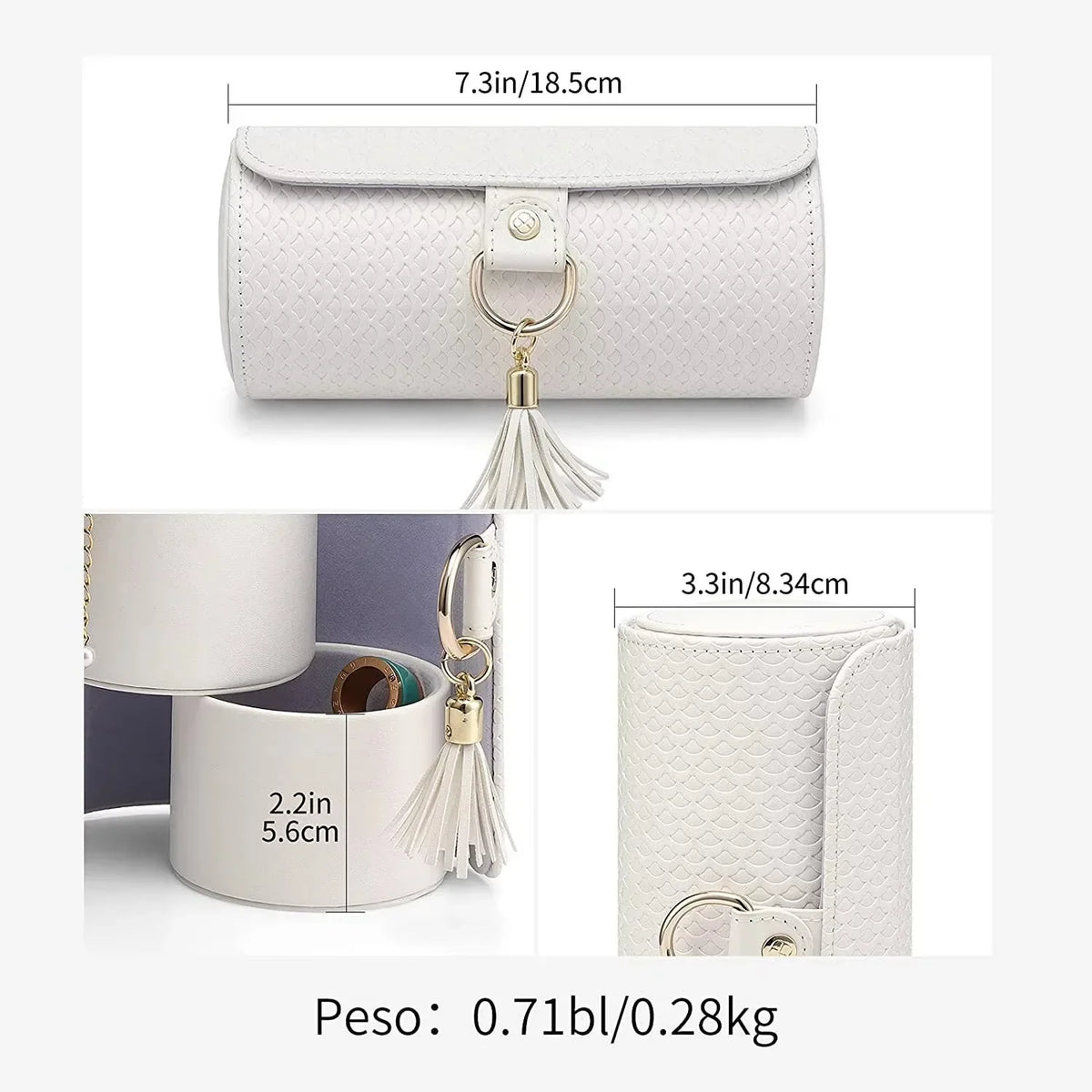 Luxury PU Leather Mini Jewelry Travel Case