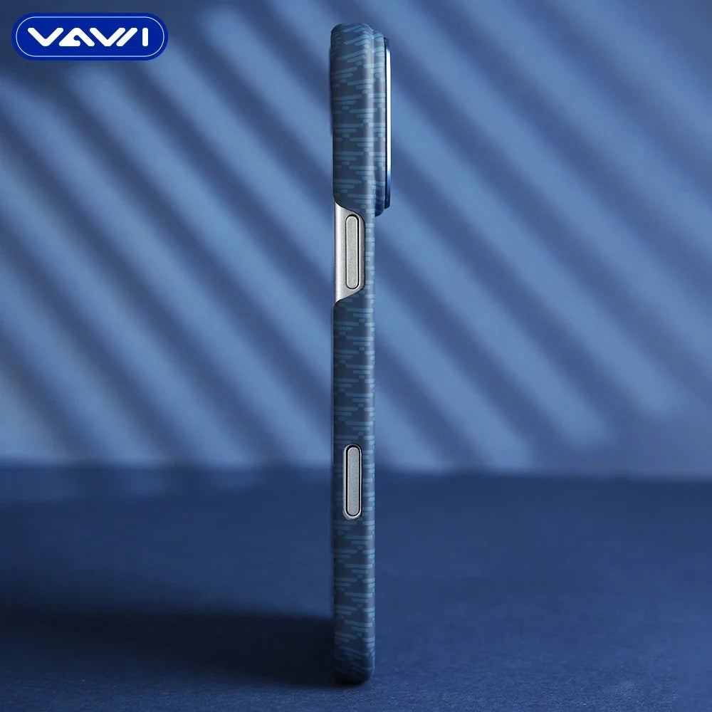 VAWI B343 Triangular Carbon Fiber Magnetic Phone case for iPhone 17