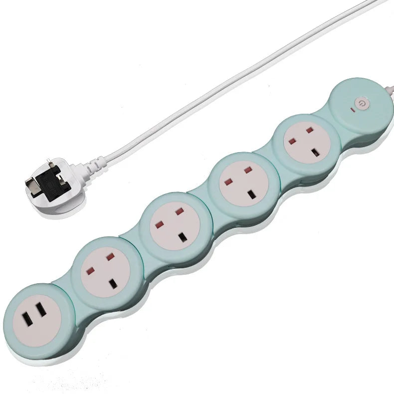 Modern Designed Power Strip with Extension Cord Switch and Light