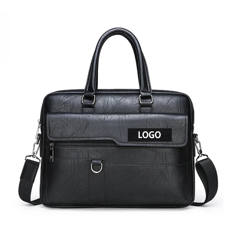 Business Man Handbag Fashion PU Leather Laptop Shoulder Bag