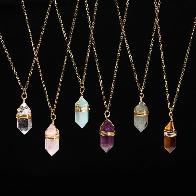JD GEMS Hexagonal Crystal Necklace