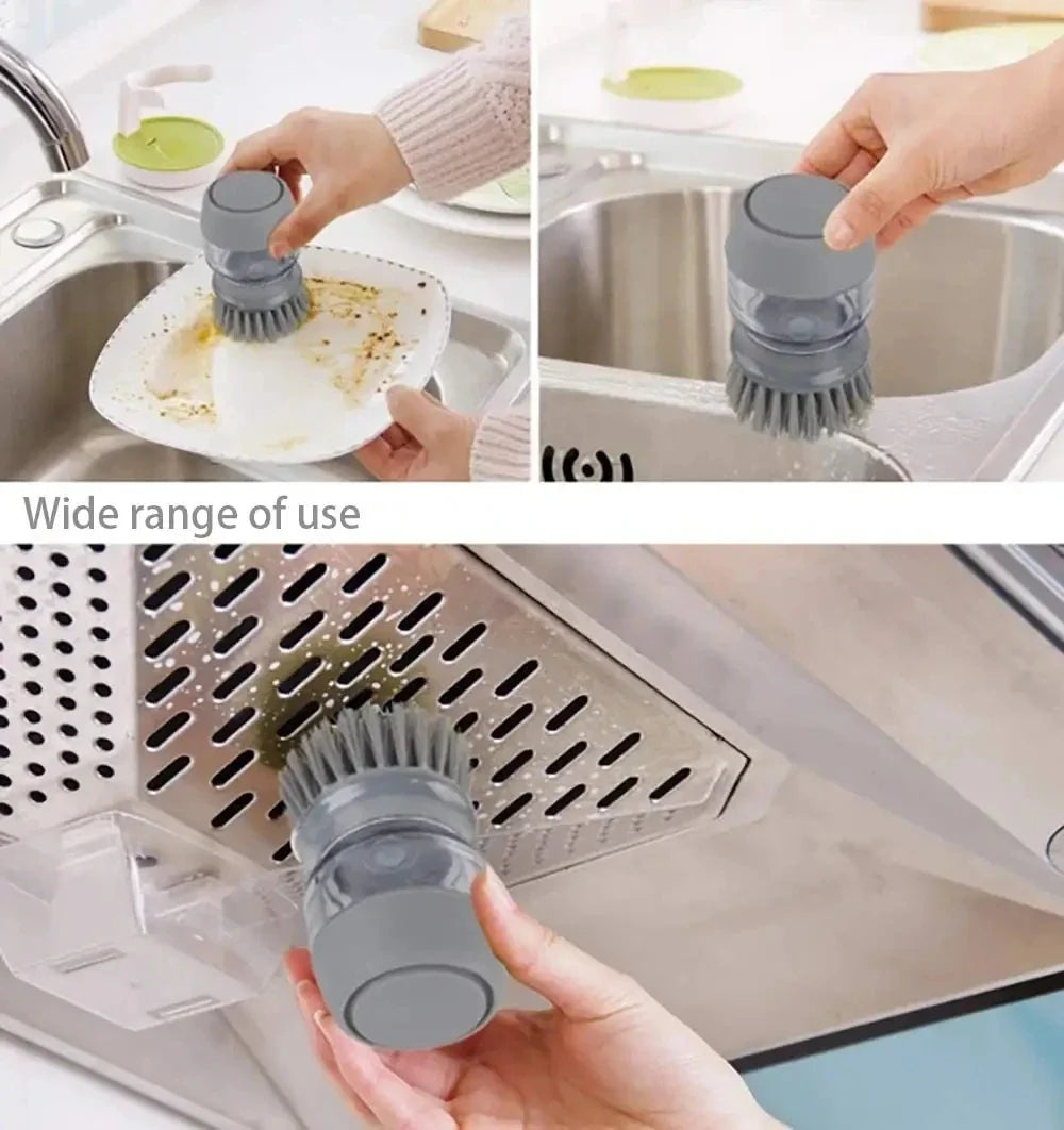 Kitchen Gadgets Dish Brush with Soap Dispenser Home Decor Products