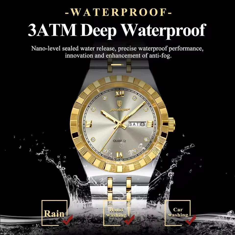 POEDAGAR 872 Men's Luminous Quartz Watch