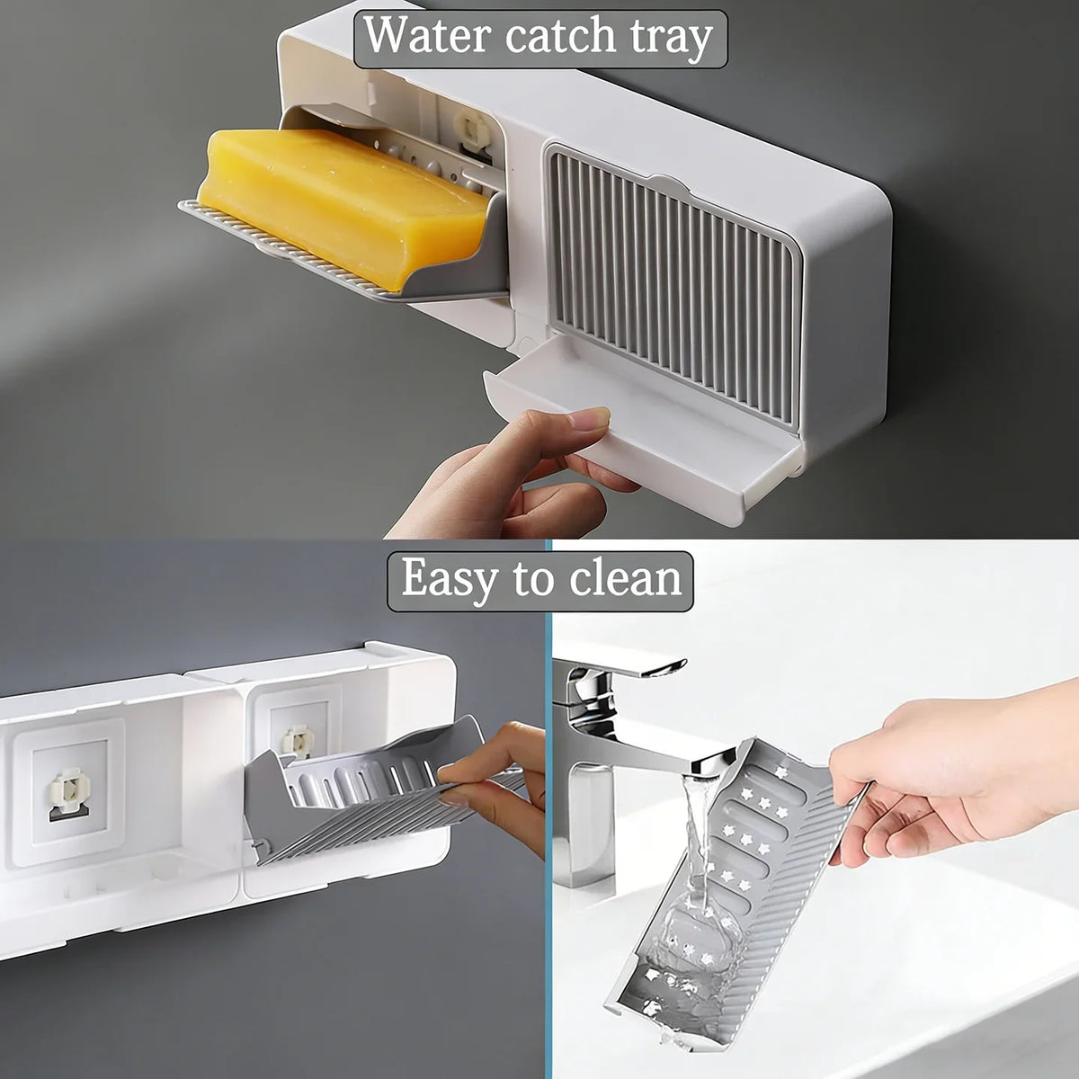 Self-Draining Wall Mounted Soap Holder