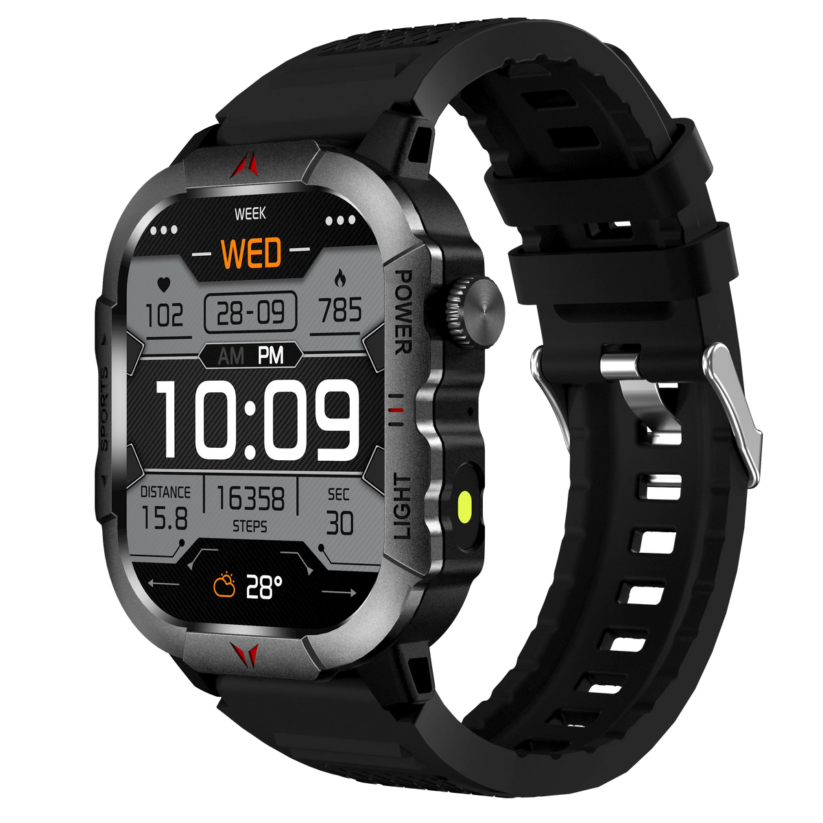 X31 New Smart LED Light Fitness Tracker Watch Square IPS Screen