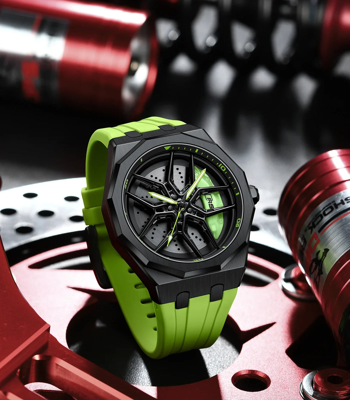 Original 3D Wheel Watch Waterproof Spinning Luxury Quartz Wrist Men Watch Rim Wristwatch Rotate 360 Man's Watches for RS Q8