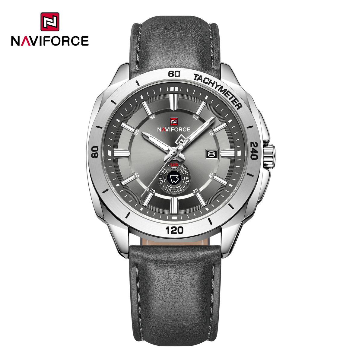 NAVIFORCE Men's Sport Leather Quartz Watch