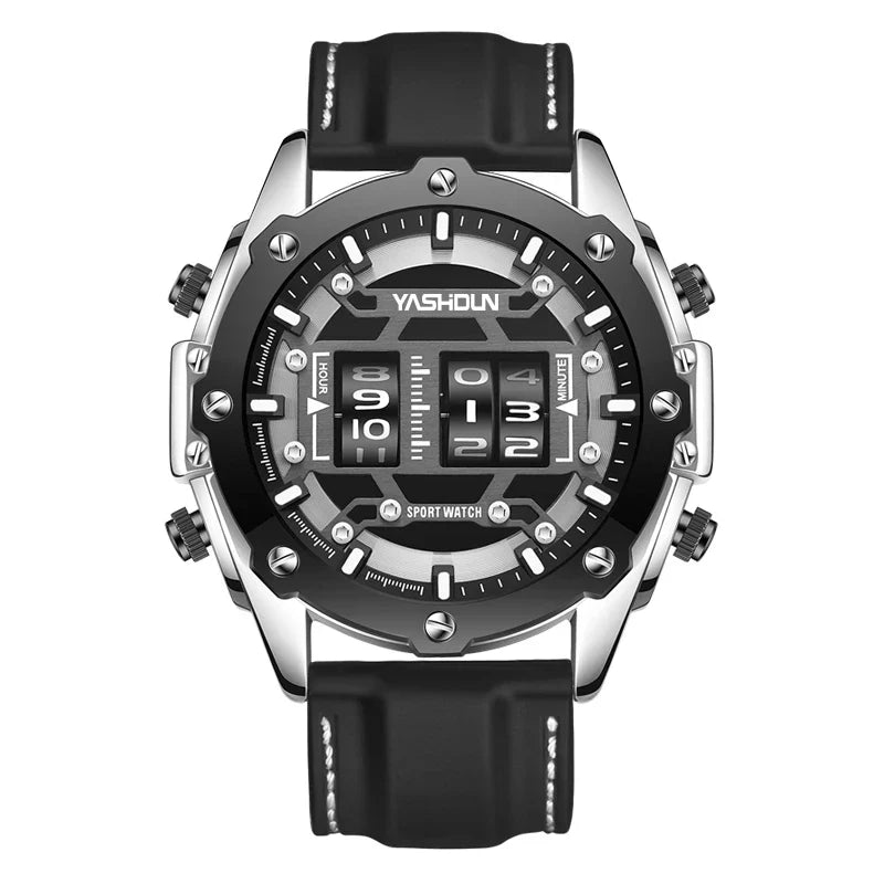 Trendy Personalized Multifunctional Men's Watch Sports Silicone Tape