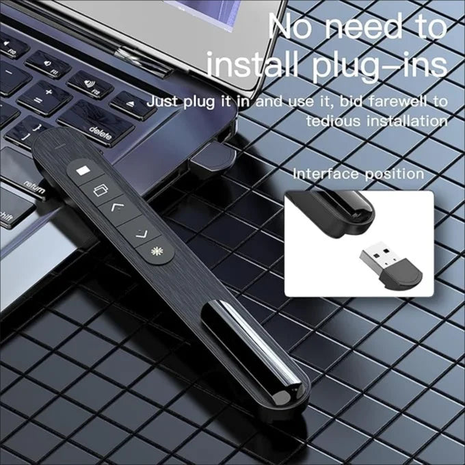 QUI Presenter PPT PowerPoint Clicker RF 2.4GHz USB Presentation