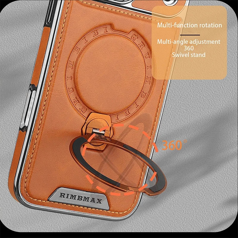Luxury Magnetic Leather Phone Case for iPhone