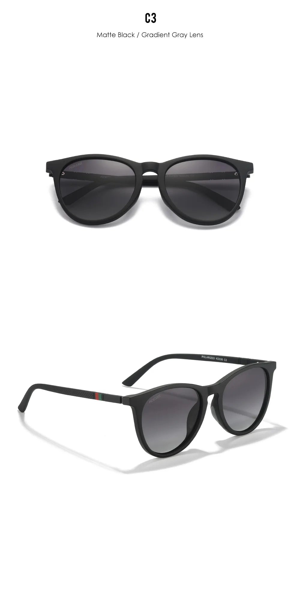 KDEAM Polarized Round Sunglasses UV400 for Men & Women
