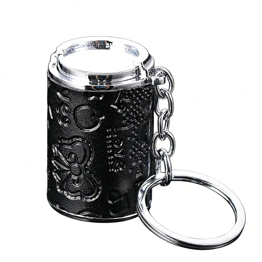 Metal Coin Bank Keychain Spring Loaded Coin Holder Keyring