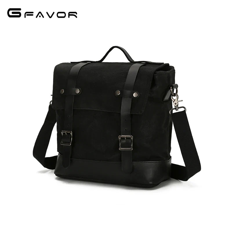 Vintage Canvas Leather Motorcycle Tool Bag