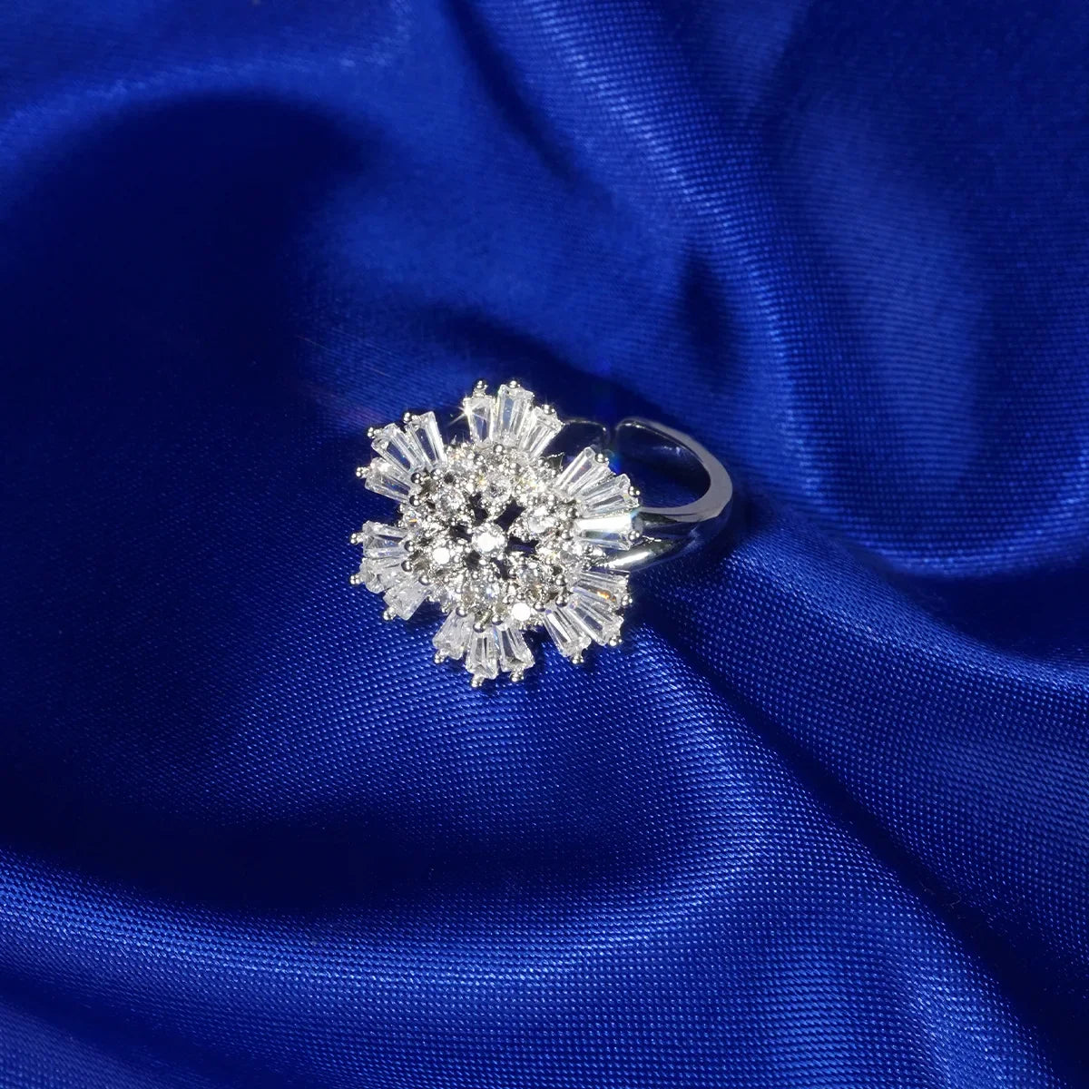 Minimalist Zircon Snow Flower Jewelry Set