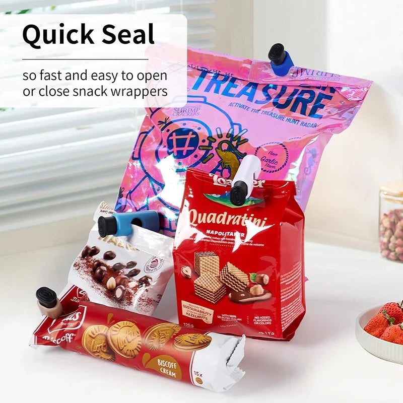 Squeeze Lock Eco-Friendly Kitchen Bread Bag Clips with
