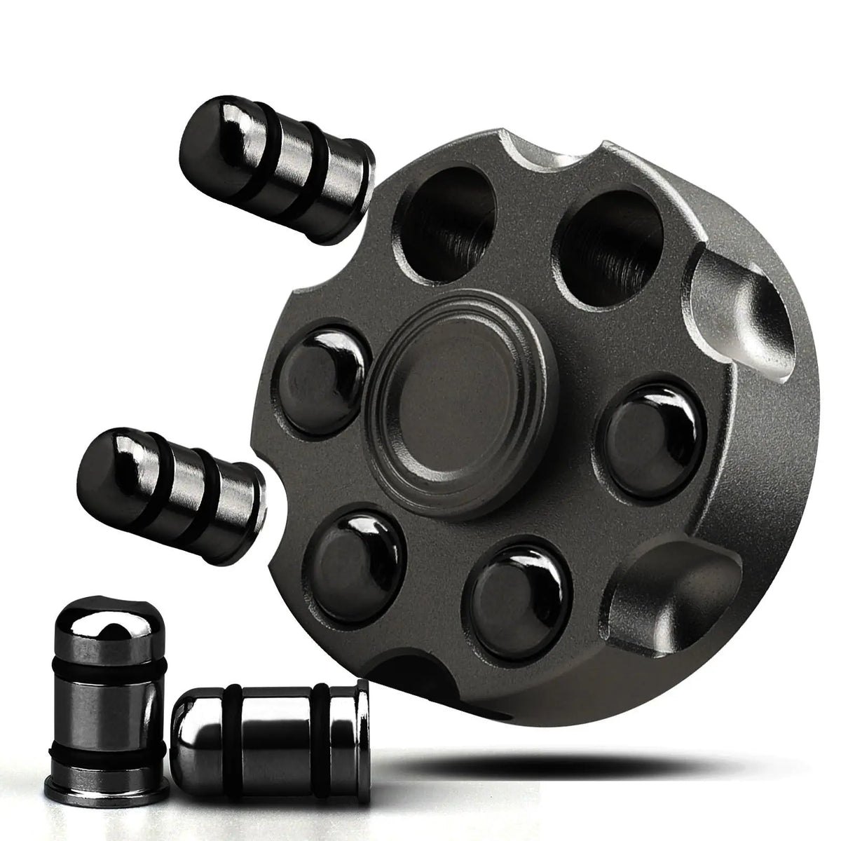 Alloy Brass Revolver Spinner - Stress Relief Toy