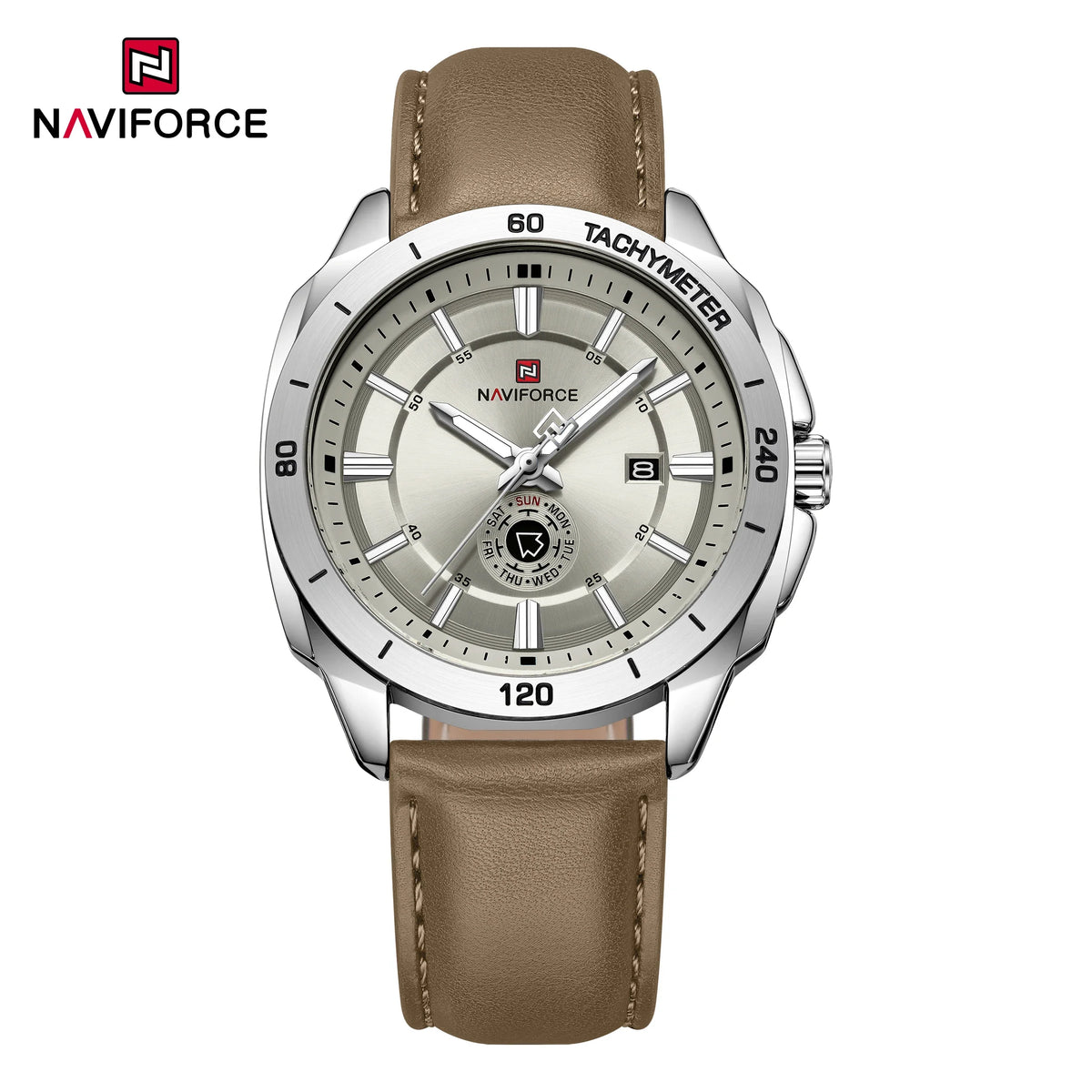 NAVIFORCE Men's Sport Leather Quartz Watch
