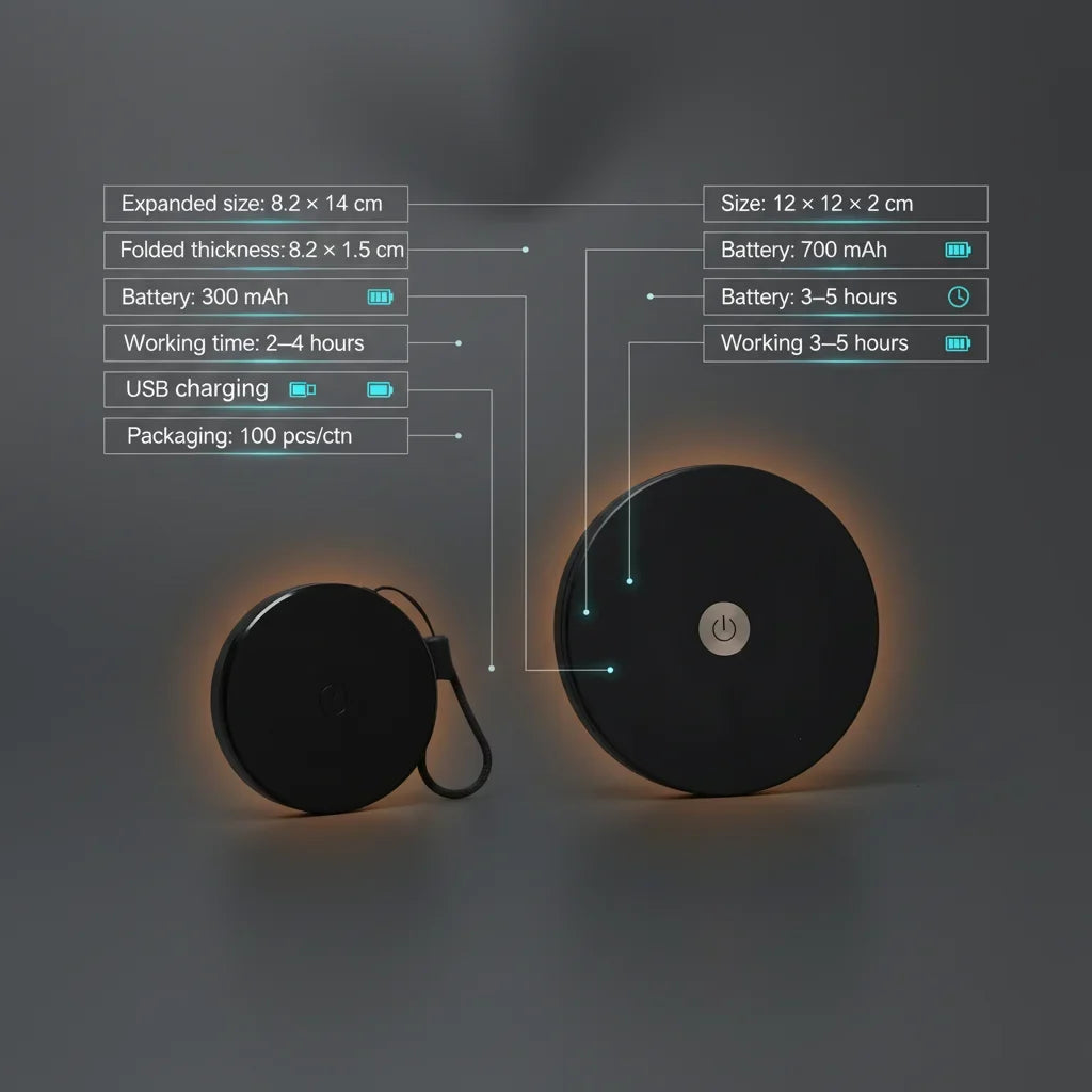 Circular Folding Paper Lamp Rotating Design LED Desk Lamp for Home Decor