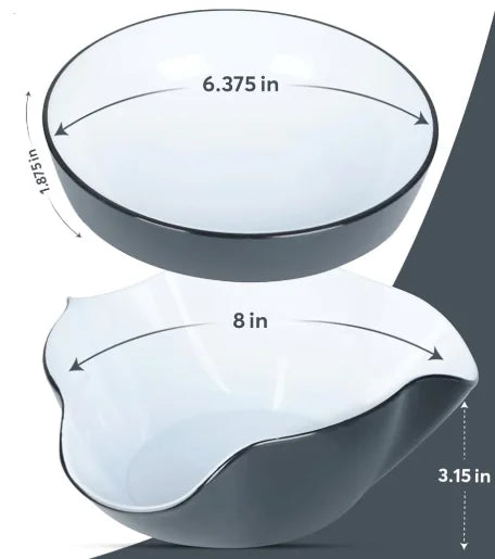 Ceramic Snack Serving Dish Double Dish Nut Bowl with Nut Seeds Shell Storage