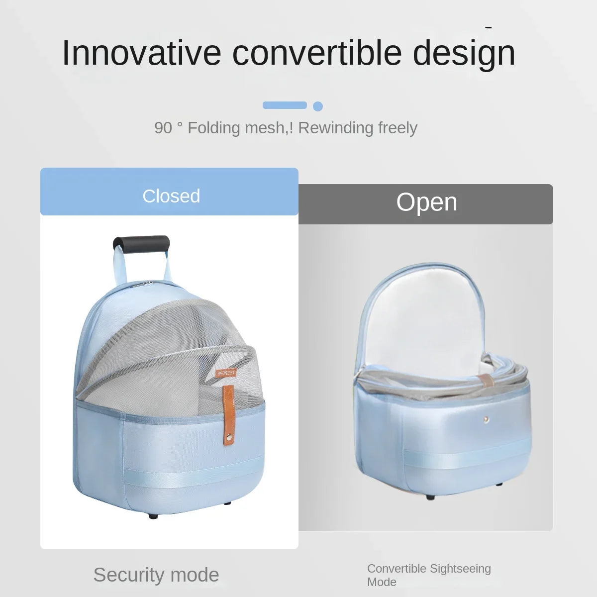 Pet Backpack with Breathable Fabric on the Front, Suitable for cat