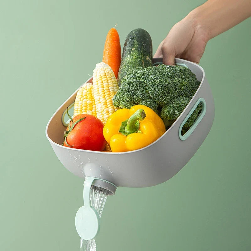 Creative Drainage Basket Multifunctional Sieve Plastic Fruit and