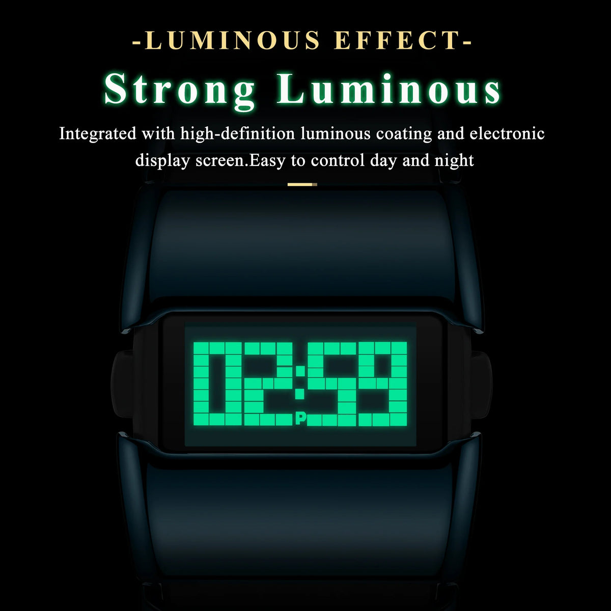 Poedagar E126 Creative LED Digital Watch Men Stainless Steel Strap