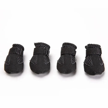 Breathable Canvas Dog Boots-Non-Slip Soft Sole & Adjustable