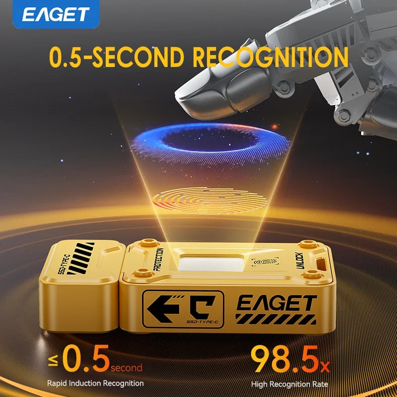 EAGET FU80-1 Pendrive Type-c Thumb Drive 560MB/S Fingerprint