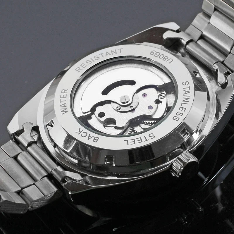 T-Winner Luxury Blue Analog Mechanical Watch