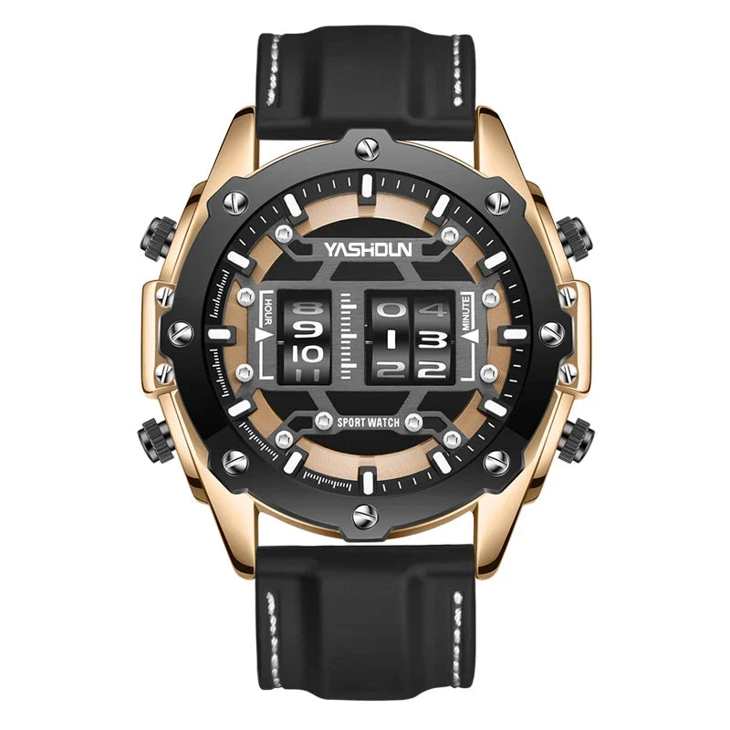 Trendy Personalized Multifunctional Men's Watch Sports Silicone Tape