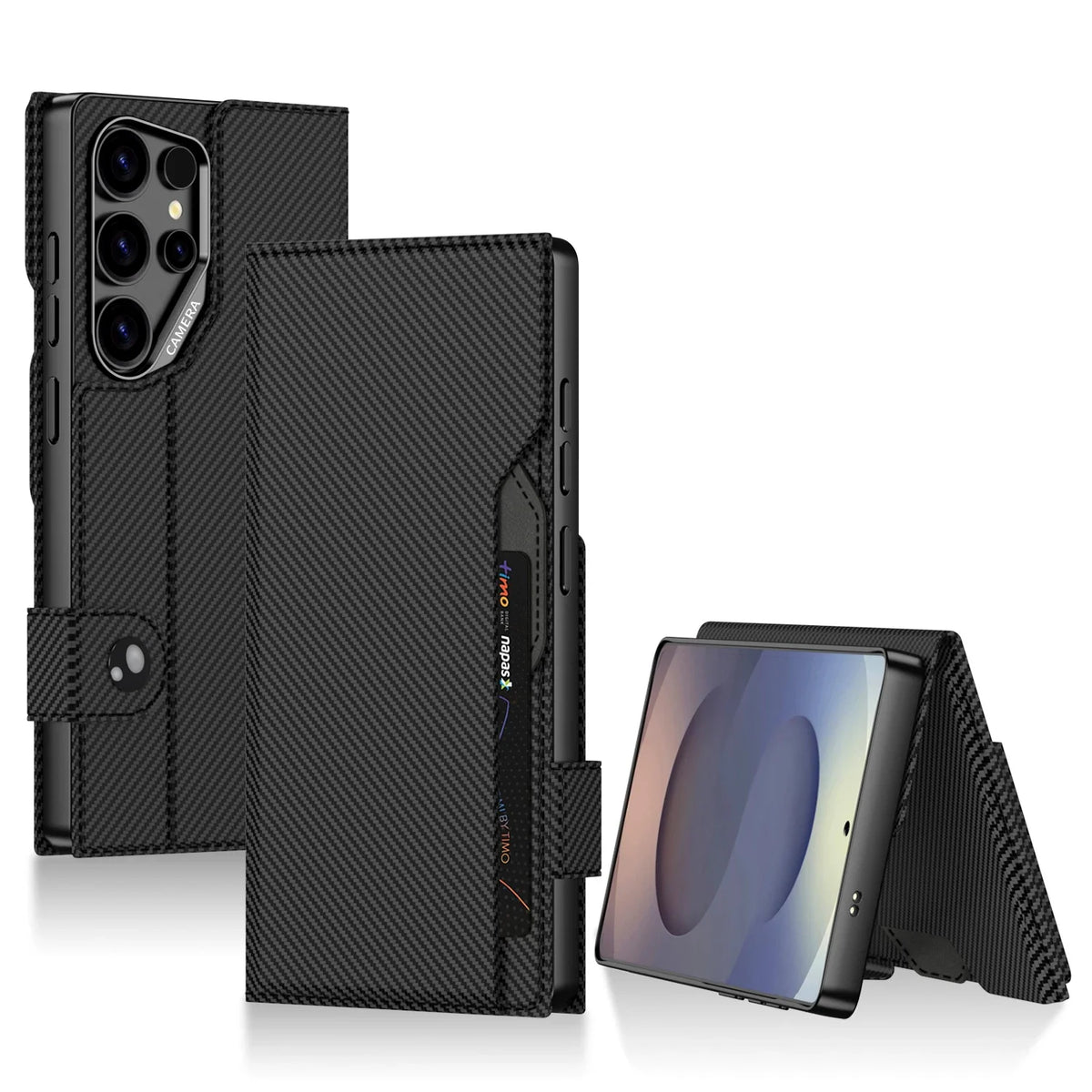 Ultra-Safe Frosted PC Case for for S25 Ultra with Dual Card Slots