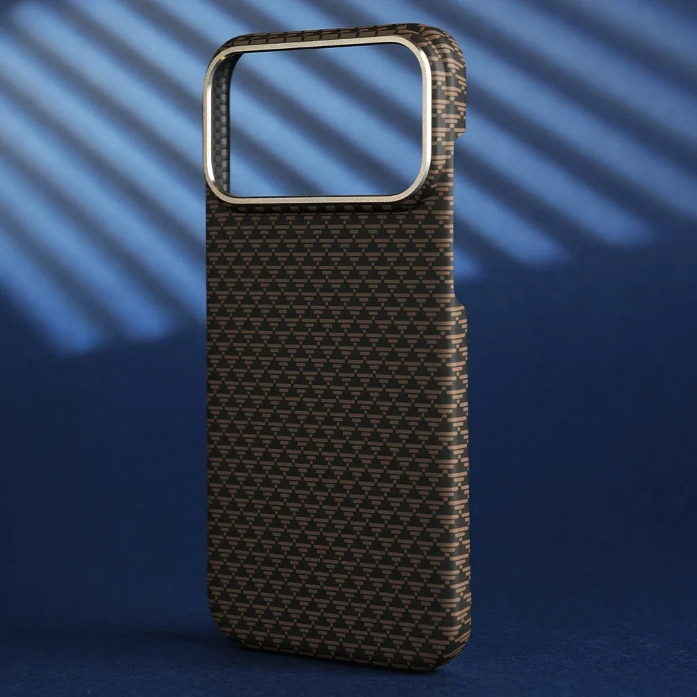 VAWI B343 Triangular Carbon Fiber Magnetic Phone case for iPhone 17