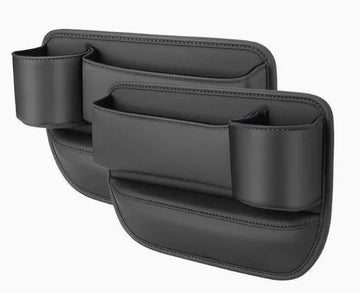 Multi-function Leather Storage Bag Car Seat Interior Accessories With Stitched Leather