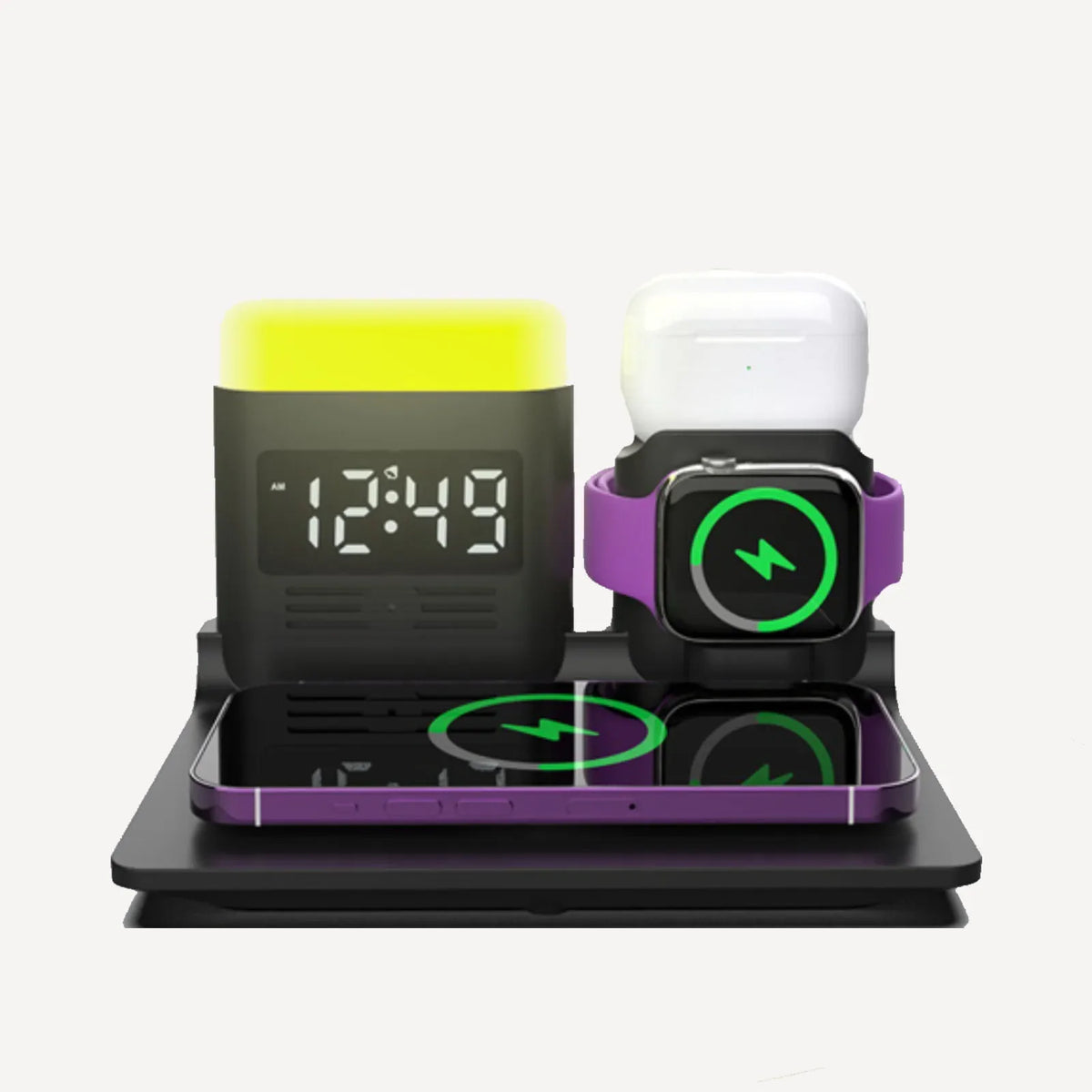5-in-1 Multifunctional LED Light Electric Phone Charging Station