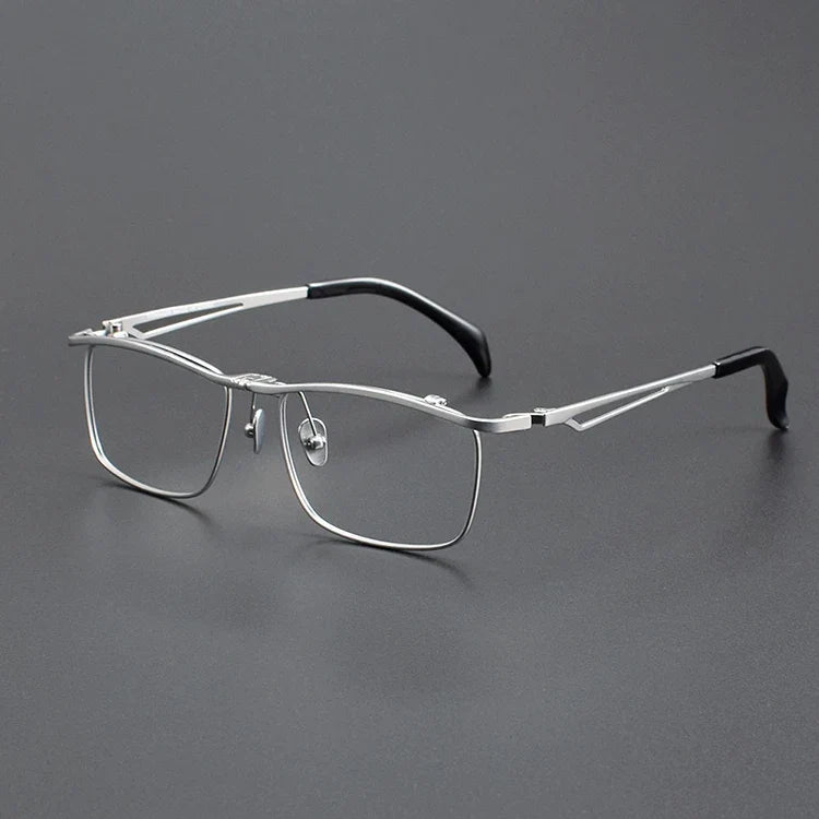 180° Flip-Up Titanium Eyeglass Frame for Reading