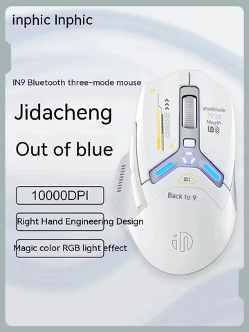INPHIC 10000 DPI PAW3325 Three Mode BT Wireless Mouse for PC Gamer