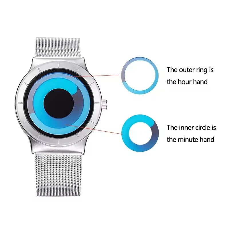 Sinobi S9659G Watch Business Dial Design Steel Mesh Band Sport